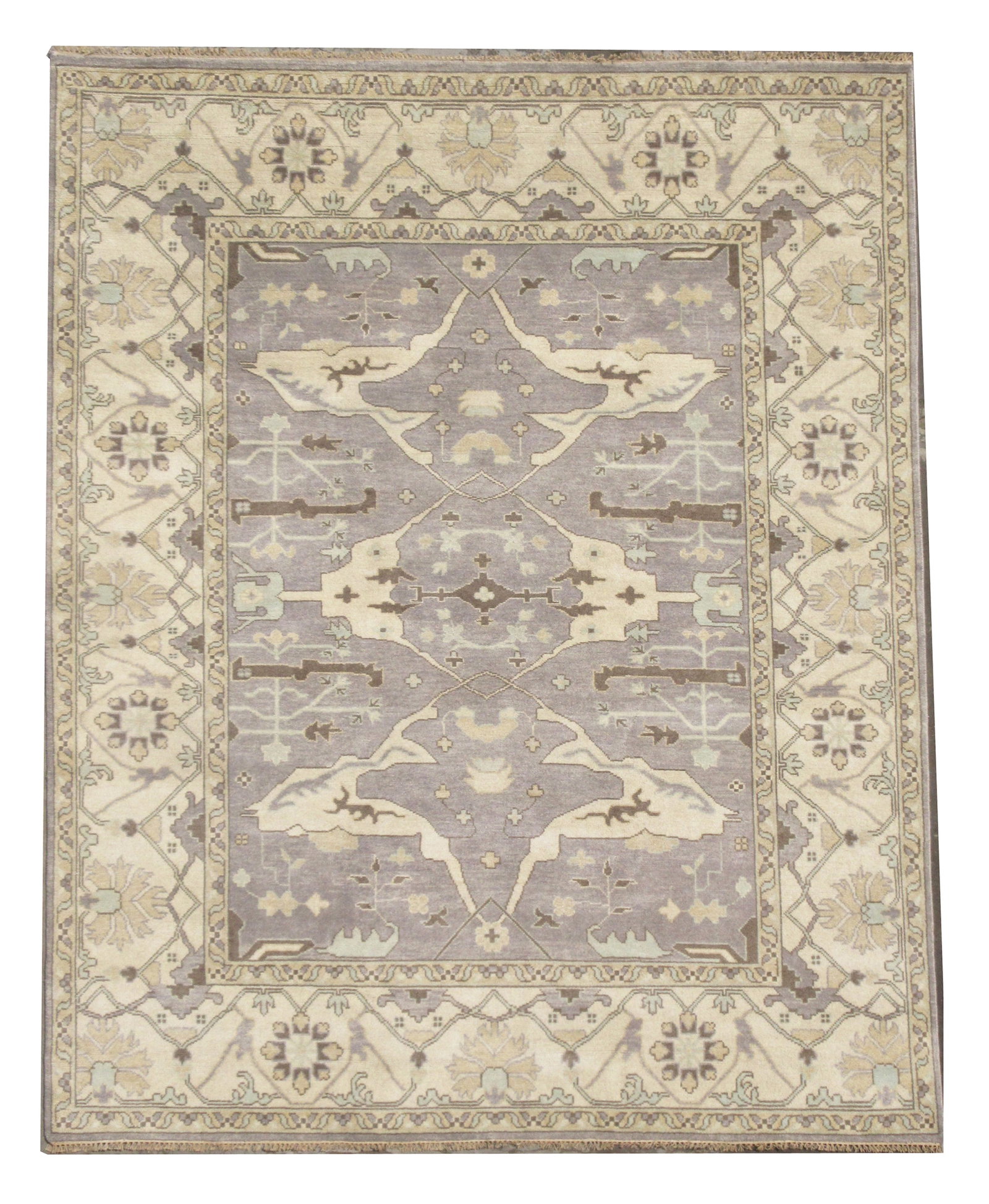 9X12 Gray Oushak Hand-Knotted Rug (1 of 5)