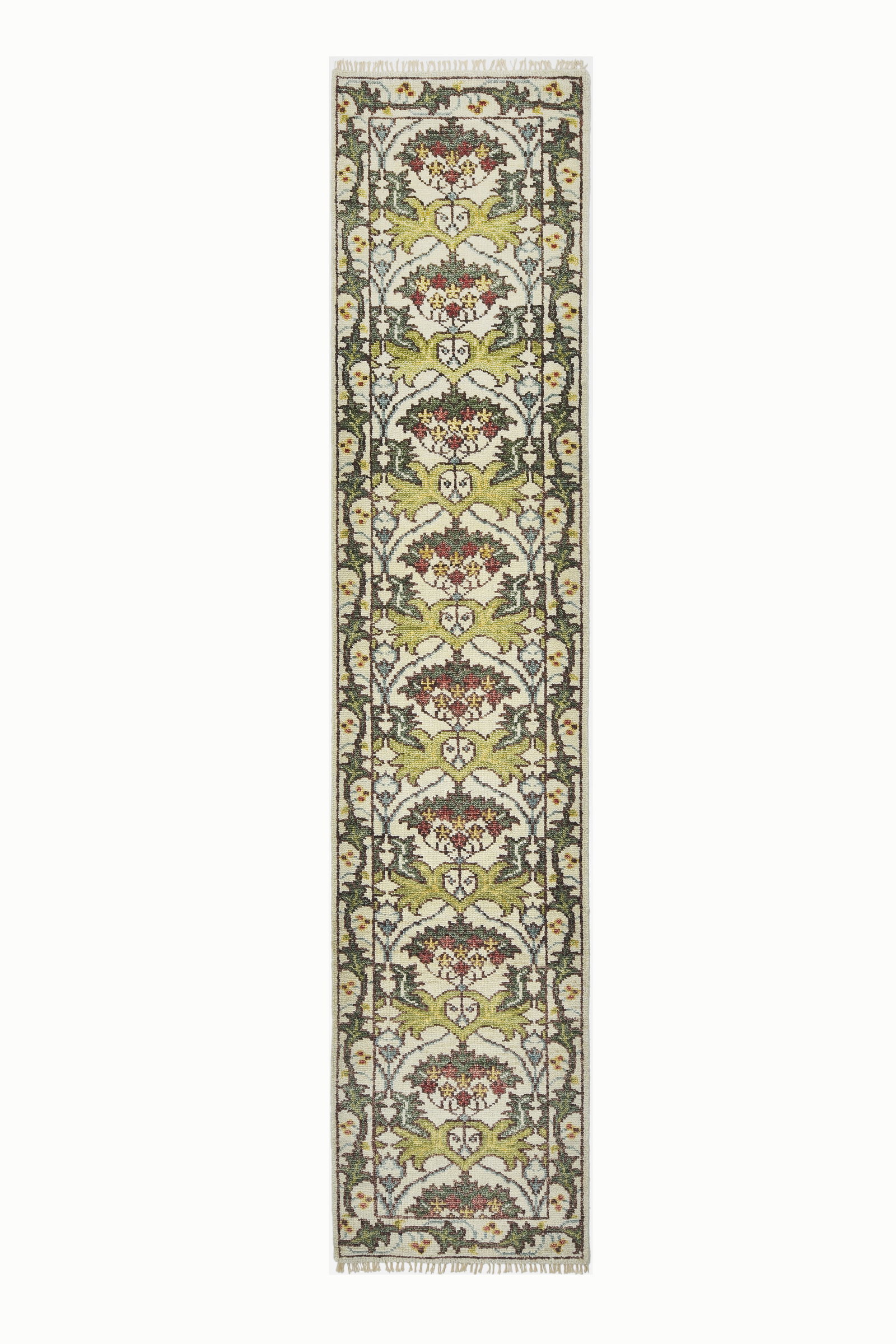 2X14 Ivory William Morris Inspired Wool Runner (1 of 6)