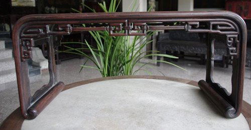 Old Rosewood Kang Table: Old Rosewood Well Carved Kang Table , Early Republic period , size: 58(L) X 24(W)X 28(H)