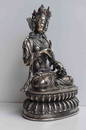 17th Century Silver Vajrasatva with Precious Stones