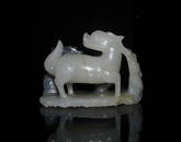 Old White & Black Jade Carving