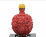 Chinese Natural Red Coral Carved Snuff Bottle