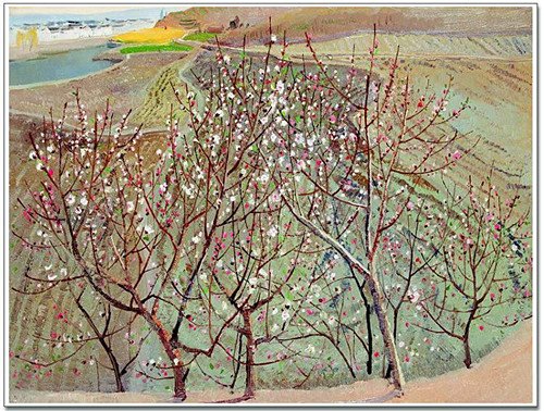 Wu Guanzhong Collotype Limited Edition Print: Wu Guanzhong Collotype Limited Edition Print , original painting : 《桃花》Peach Blossom , size: 79 X 60 CM