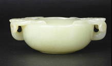 Old Chinese White Jade Carved Water Pot