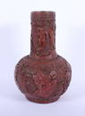 Old Large Chinese Cinnabar Lacquer Vase