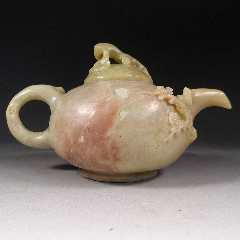 Fine Chinese Soapstone Carved Teapot