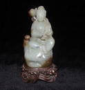 Fine Old Chinese White Jade Guanyin Carving