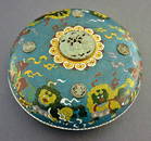 Rare Antique Chinese Cloisonne Presentation Round Box