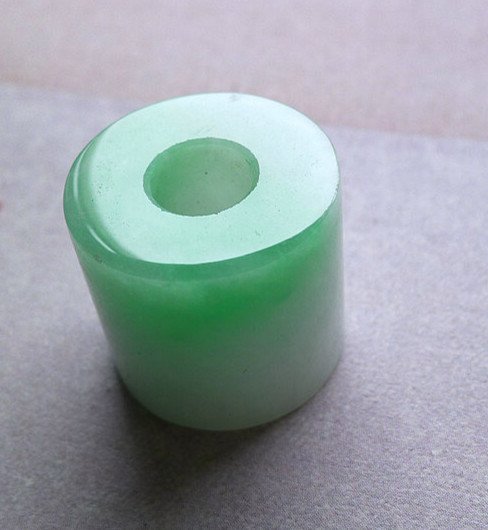 Certified Chinese Icy Jadeite Thumb Ring Shape Pendant (1 of 9)