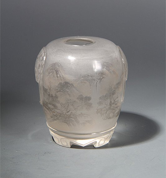Old Chinese Inner Painting Peking Glass Water Pot (1 of 5)