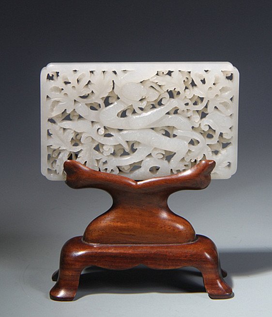 Imperial Antique Chinese Mutton Fat Jade  Dragon Plaque (1 of 5)