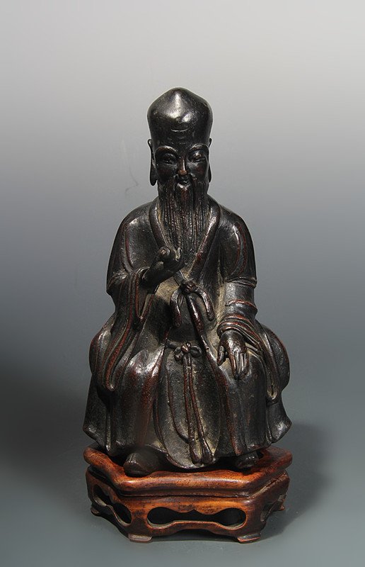 Chinese Ming Dynasty Bronze Longevity Man  Statue (1 of 5)