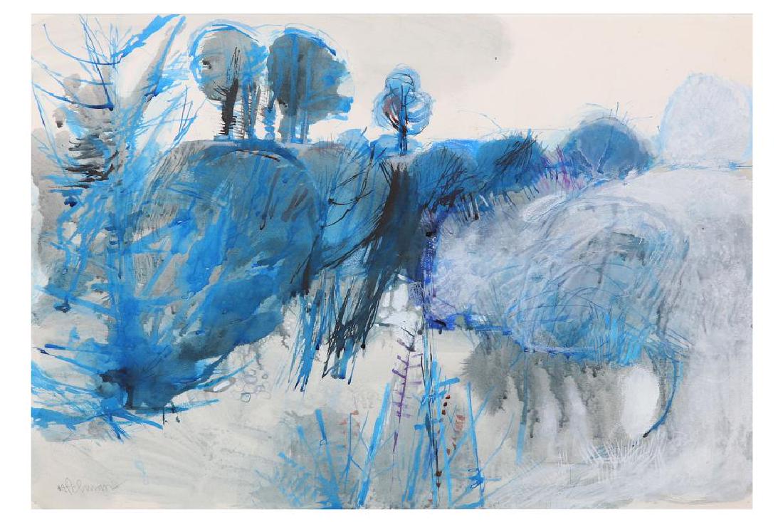 HANS SWARZ, N.E.A.C., R.W.S., R.B.A. (1922-2003): HANS SCHWARZ, N.E.A.C., R.W.S., R.B.A. (1922-2003) Penmare, Britanny; Countryside path (i) signed 'HSchwarz' (lower right); (ii) signed 'HSchwarz' (lower left) (i) ink and charcoal, mounted, unframed