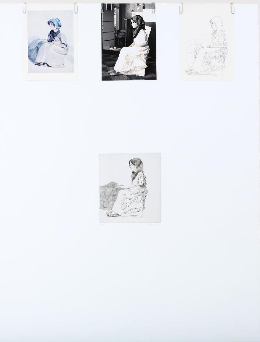 SIR PETER BLAKE, R.A. (B.1932): SIR PETER BLAKE, R.A. (B.1932) Liberty as Suffolk child by John Constable signed 'Peter Blake' (centre right), numbered '69/100' (centre, left) etching with collage 25 1/2 x 19 3/4 in. (65 x 50 cm