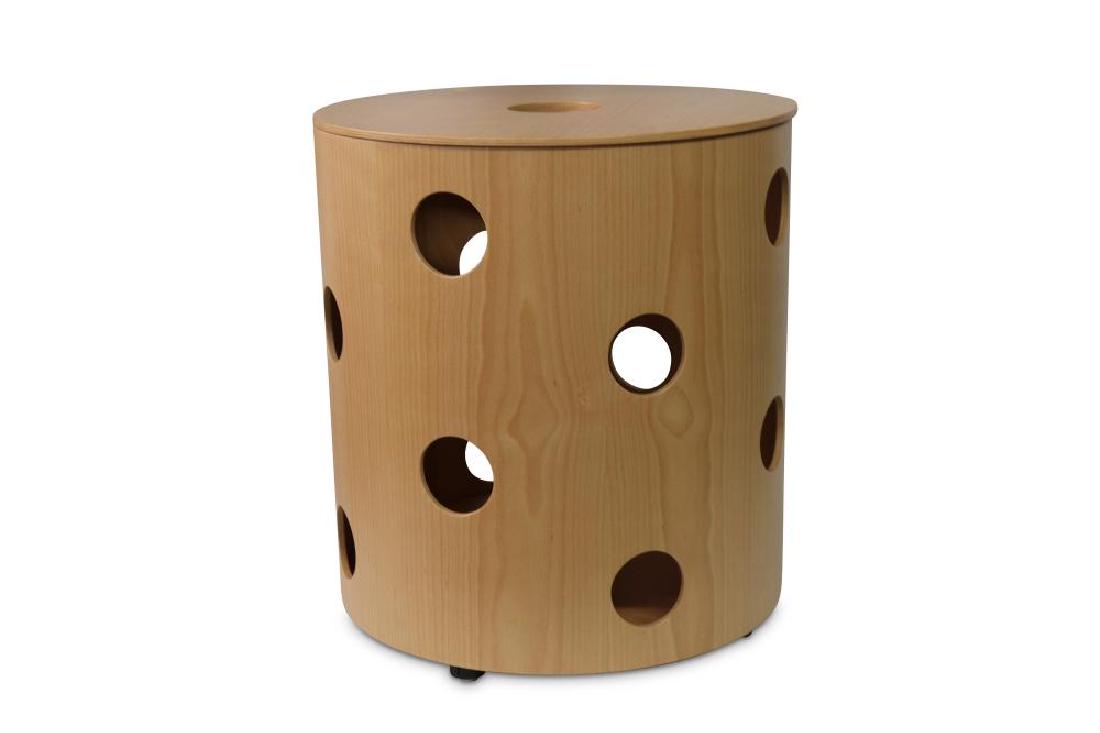 AXEL KUFUS (BORN 1958) A Laundry Drum, designed 1993,: AXEL KUFUS (BORN 1958) A Laundry Drum, designed 1993 manufactured by Cappellini, perforated birch plywood