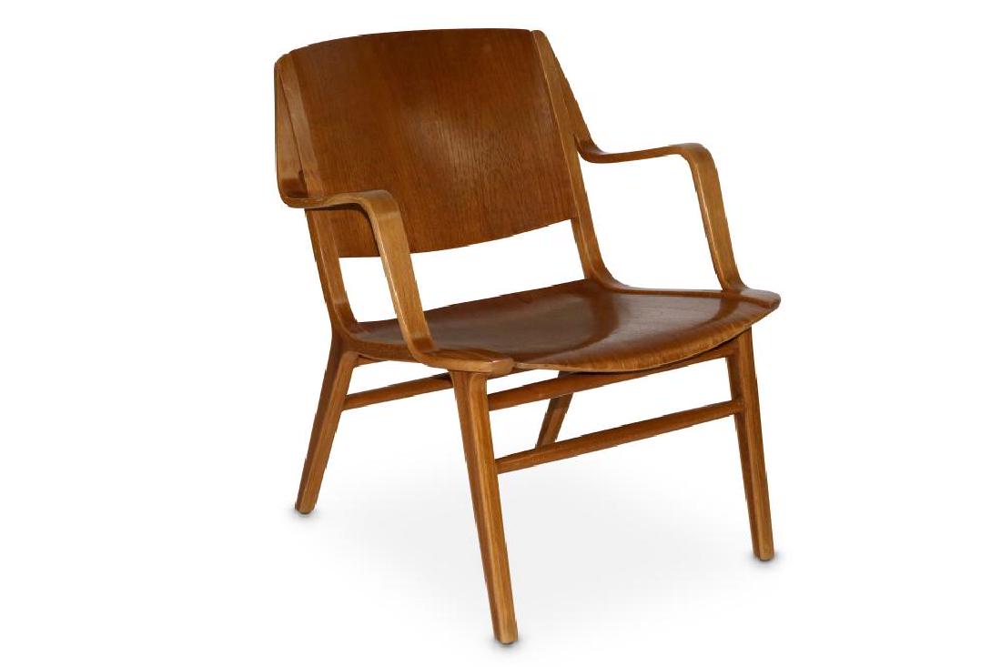 CARL AXEL ACKING (1910-2001) A rare' Acking' bentwood: CARL AXEL ACKING (1910-2001) A rare' Acking' bentwood chair, designed c.1944 for Svenska Mobelfarikerna of Bodafors, steam-bent beech and laminated plywood, unsigned, 81cm high, 64cm wide Notes: C
