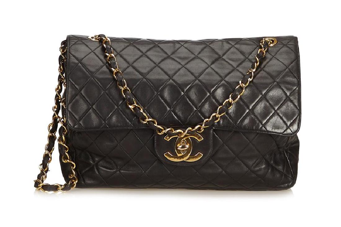 Chanel Jumbo Single Flap Bag, 1990s, quilted lambskin (1 of 8)