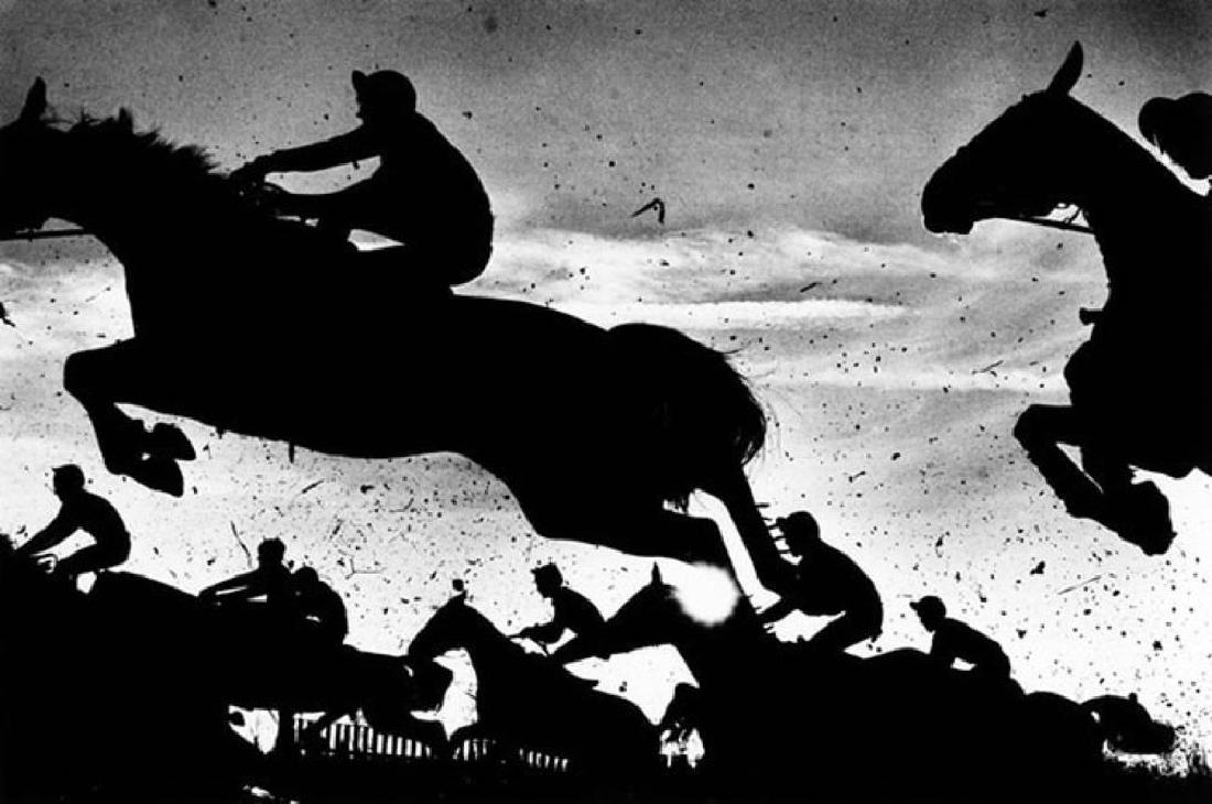 Chris Smith (b.1937): Chris Smith (b.1937) STEEPLECHASE, 1976, Hennessy Gold Cup at Newbury Racecourse, silver print, printed later, image size 600mm x 400mm , editioned, 1/ 25 and signed by photographer recto, frame