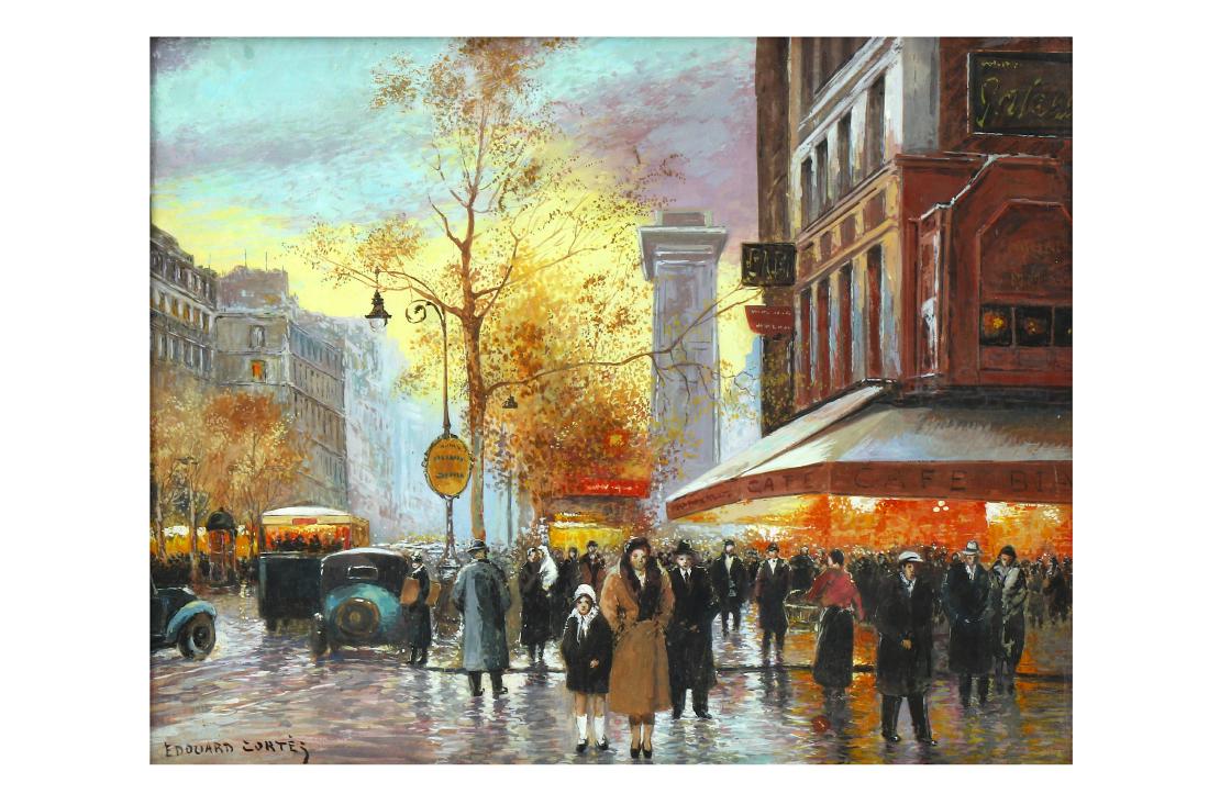 EDOUARD LÉON CORTÈS (FRENCH 1882-1969): EDOUARD LÉON CORTÈS (FRENCH 1882-1969) St Denis Signed EDOUARD CORTÈS lower right Gouache on board 42 x 34cm (16 1/2 x 13 1/2in) Provenance: Acquired by the present owner in 1987