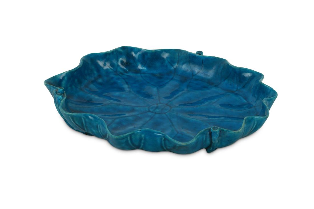 A Chinese turquoise glazed washer (1 of 2)