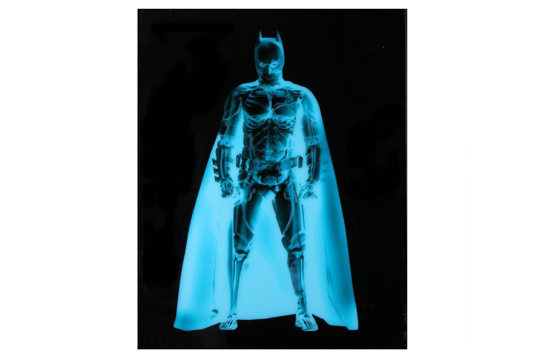 JJ Adams (British), 'The Bat - Batman X-Ray' Original: JJ Adams (British) 'The Bat - Batman X-Ray' Original Lightbox / Unique work Hand signed, titled and dated Giclée Print in lightbox 102 x 127 cm Framed ARR