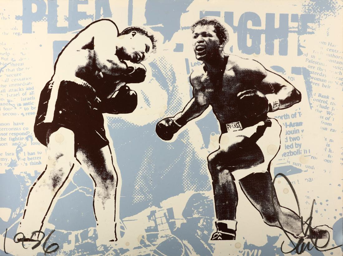 Faile (Collective), 'Fight Vanity': Faile (Collective) 'Fight Vanity' 2008 Acrylic and silkscreen ink on paper Signed in pencil to front and numbered from an edition of 160 with artists stamp verso, published by Paper Monster Sheet: 64.