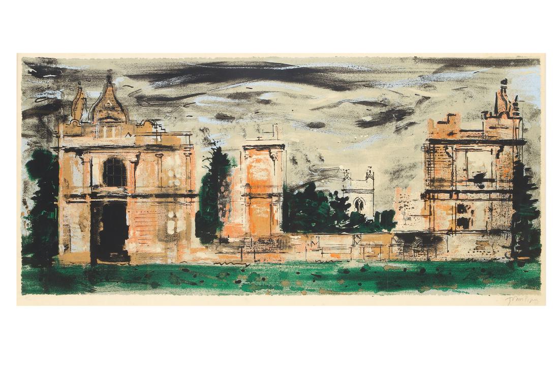 JOHN PIPER, C.H. (1903–1992): JOHN PIPER, C.H. (1903–1992) Manor signed in pencil 'John Piper' (lower right), numbered '64/70' (lower left) screenprint image:18 x 39 in. (45.8 x 99 cm.) Artist's Resale Right may apply to this lo
