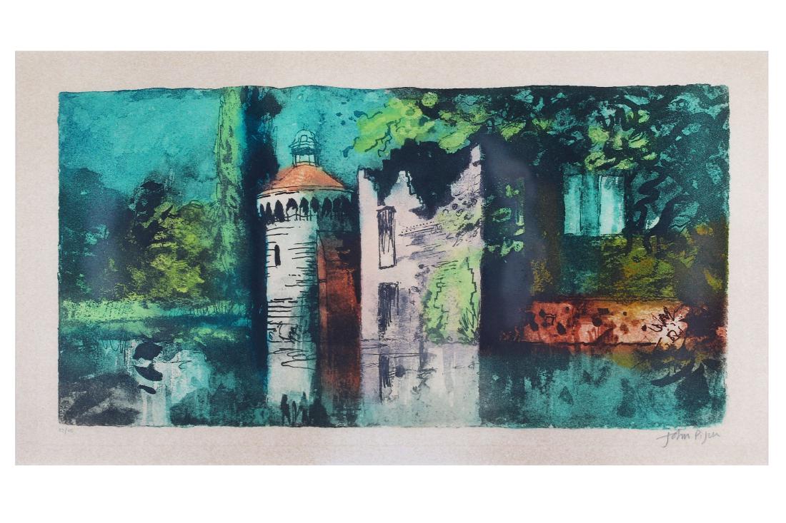 JOHN PIPER, C.H. (1903-1992): JOHN PIPER, C.H. (1903-1992) Scotney Castle VI signed in pencil 'John Piper' (lower right), numbered in pencil '37/50' (lower left) etching image: 7 1/2 x 15 in. (19.1 x 38.1 cm.) Printed by Kelpra St