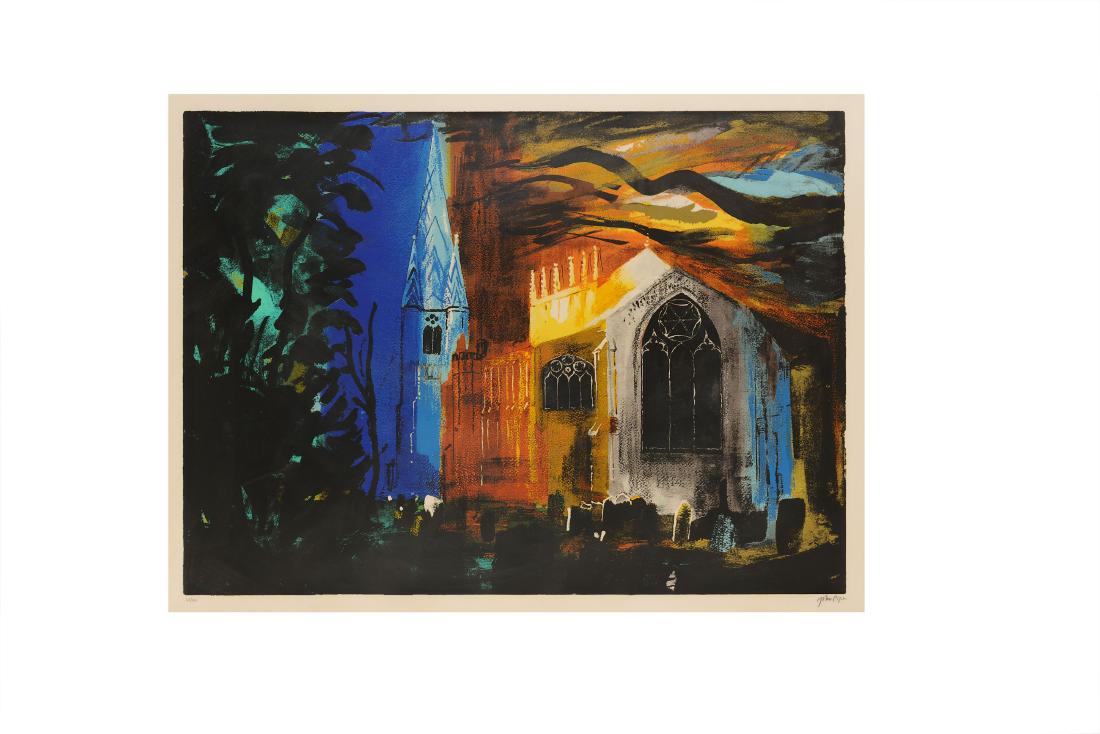 JOHN PIPER, C.H. (1903-1992): JOHN PIPER, C.H. (1903-1992) Long Sutton signed in pencil 'John Piper' (lower right), numbered '45/100' (lower left) screenprint image: 24 x 32 in. (60.5 x 82.5 cm.) Literature: O. Levinson, The Compl