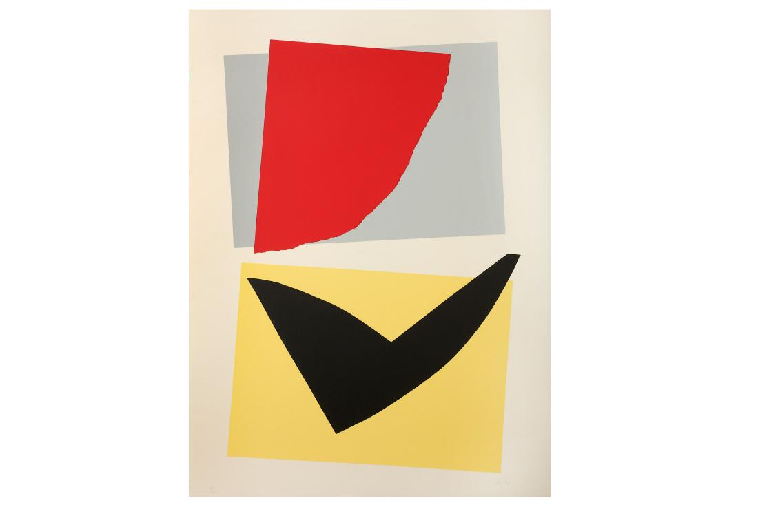 JOHN MCLEAN (B.1939): JOHN MCLEAN (B.1939) Abstract forms from the Mountjoy Suite signed with initials, dated and numbered '34/40 JM '95' (lower right) lithograph, unframed sheet: 29 1/2 x 22 in. (75 x 55.8 cm.) Artist's R