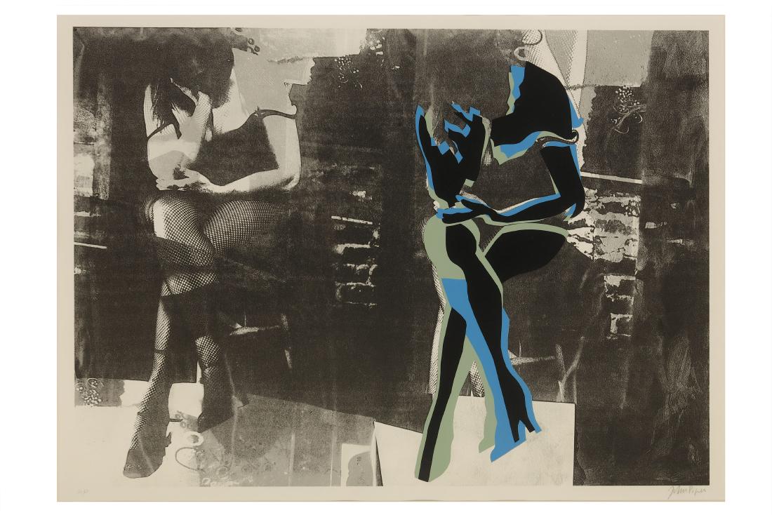 JOHN PIPER, C.H. (1903-1992): JOHN PIPER, C.H. (1903-1992) Eye and camera: grey and blue signed 'John Piper' (lower right), inscribed 'AP' (lower left) screenprint Image: 19 5/8 x 27 3/8 in. (49.7 x 69.7 cm.) An example from the s