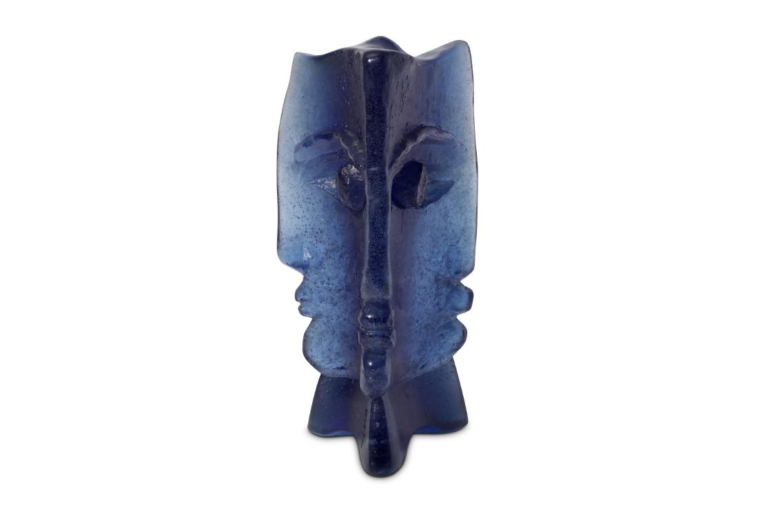 DAUM: A limited edition pate de verre Cubist style: DAUM: A limited edition pate de verre Cubist style sculpture. 26cm high