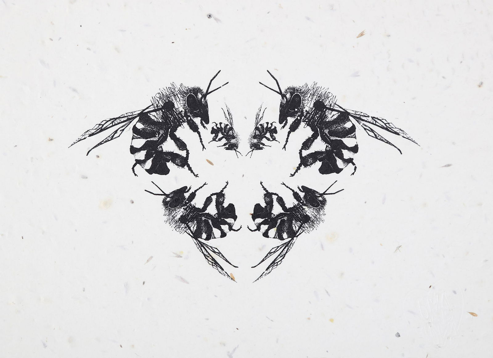 Pure Evil (British b.1968), 'Mel Ferrer's Nightmare: Pure Evil (British b.1968) Mel Ferrer's Nightmare (Grey With Flowers) 2013 Unique Hand embellished screenprint in colours on 300 gsm Fedrigoni Paper Signed and AP in pencil 85.5 x 70cm ARR