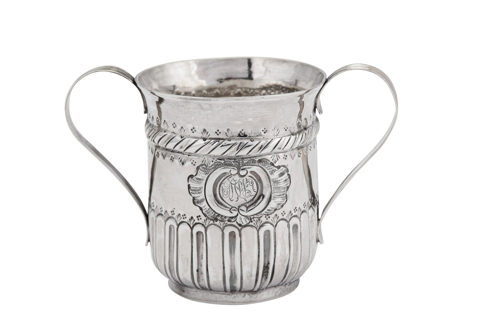 A George III sterling silver twin handled cup, London (1 of 2)