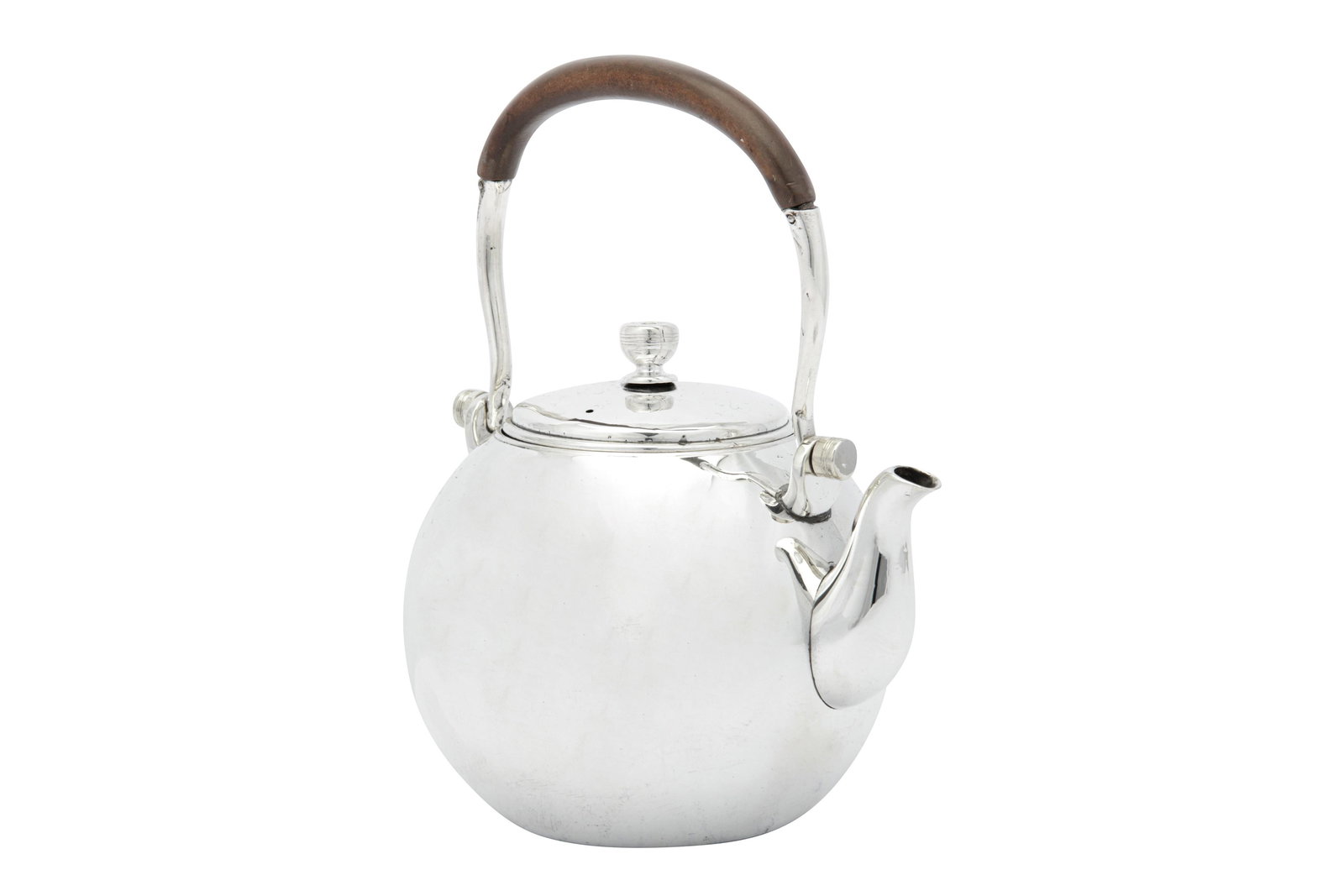 An early to mid-20th century Japanese silver teapot, (1 of 3)