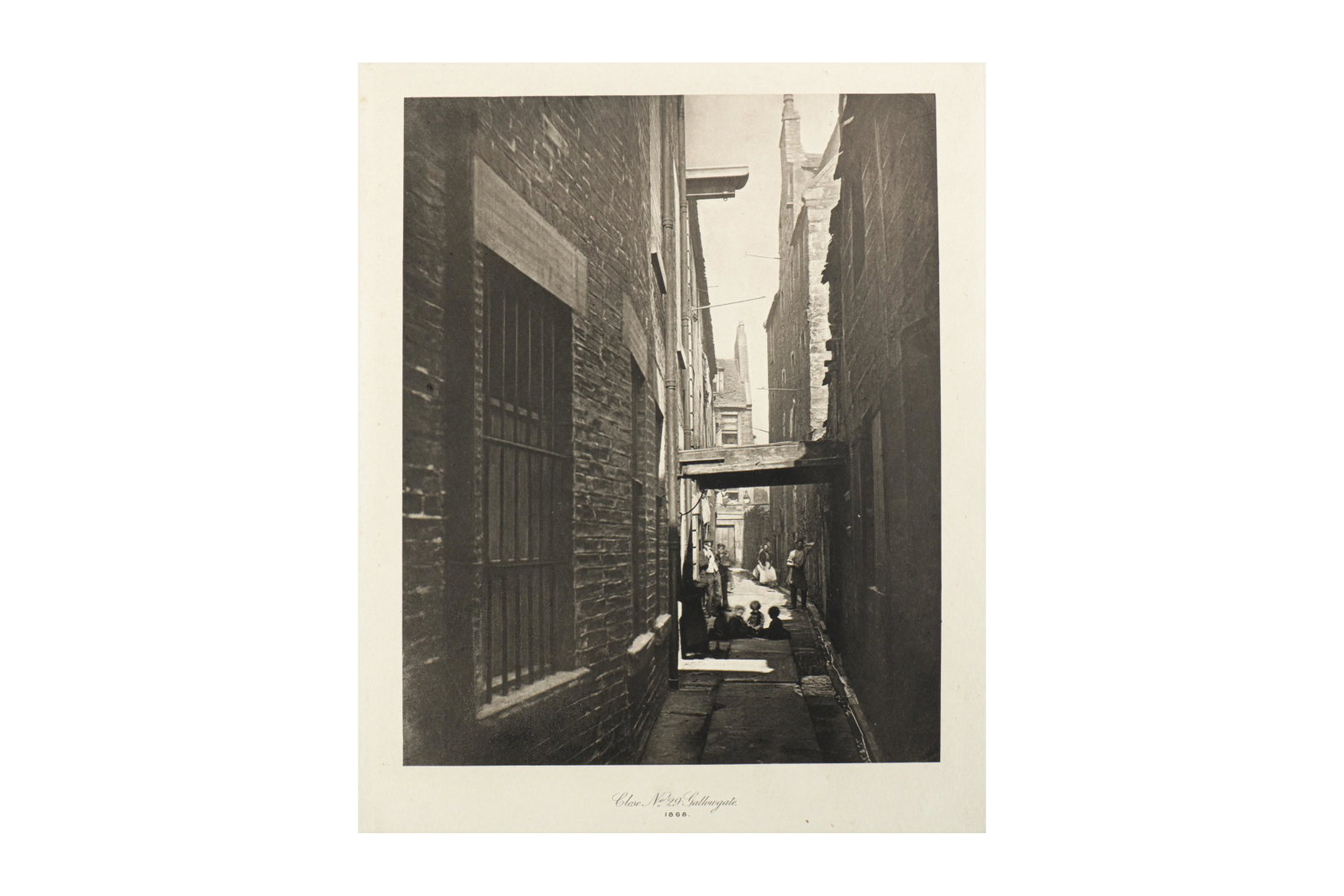 Thomas Annan (1829â€“1887): Thomas Annan (1829â€“1887) CLOSE No.29 GALLOWGATE, 1868. Carbon print, image size, 222x178 mm, mounted on loose album leave, titled and dated in mount, lower margin.