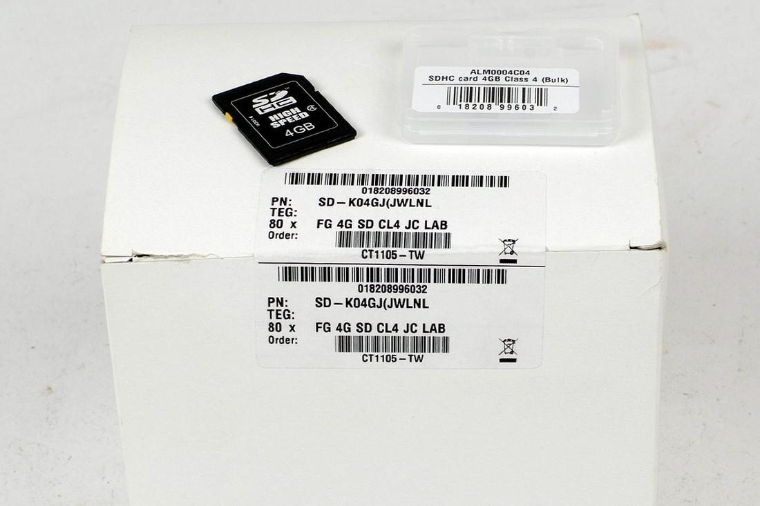Sealed Box of 80 4GB SD HC Memory Cards.: Sealed Box of 80 4GB SD HC Memory Cards. Believed to be SanDisk as identical Nikon part numbers. Kindly donated to The Disabled Photographers Society by Nikon UK, with all proceeds to the charity.