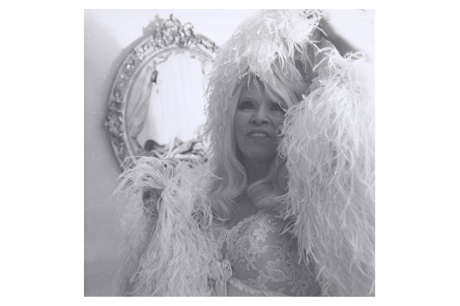 Â§ Cecil Beaton (1904-1980): Cecil Beaton (1904-1980) MAE WEST, 1970, printed before 1977. Silver gelatin print, 190 x 190mm, annotated in pencil in unknown hand verso, annotations in pencil in margin recto.