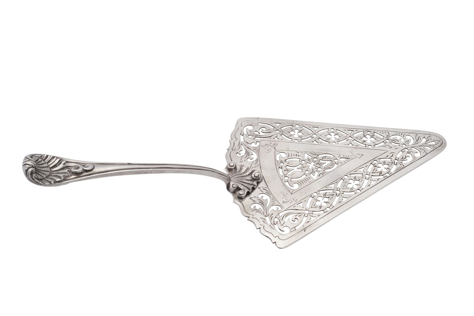 A George III sterling silver fish slice, London 1767 by (1 of 3)