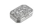 A mid- 19th century Ottoman Turkish 900 standard silver snuff box, Tughra of Sultan Abdulmejid I