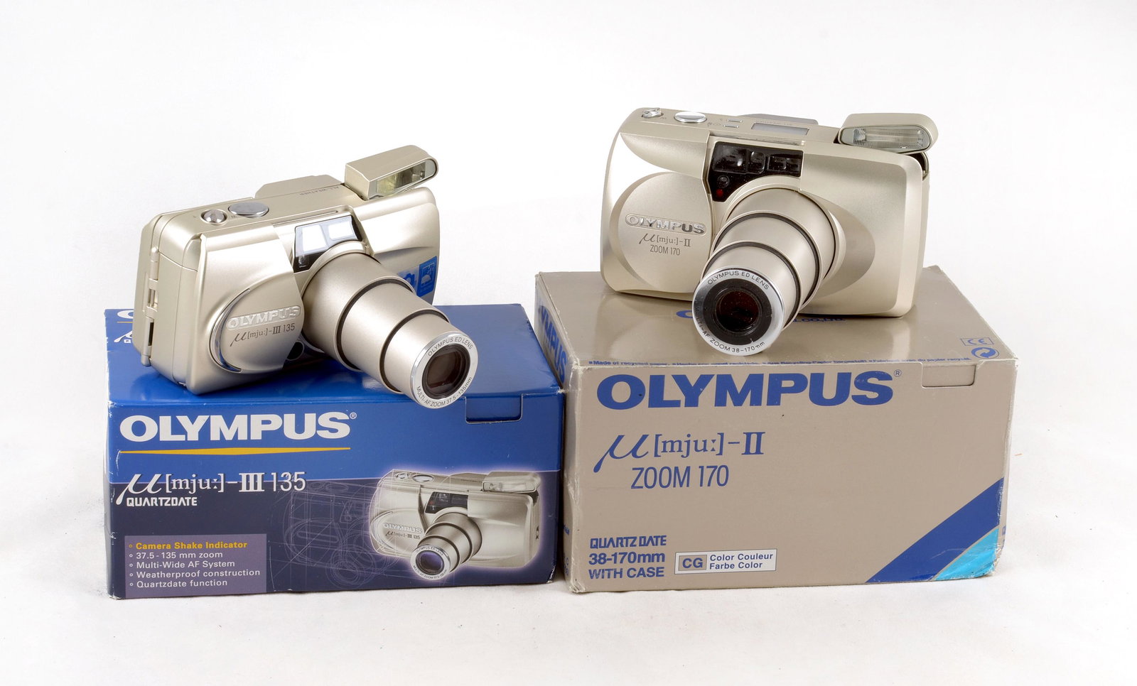 Olympus MJU II Zoom 80 & MJU III 135 Compact Cameras. (1 of 2)