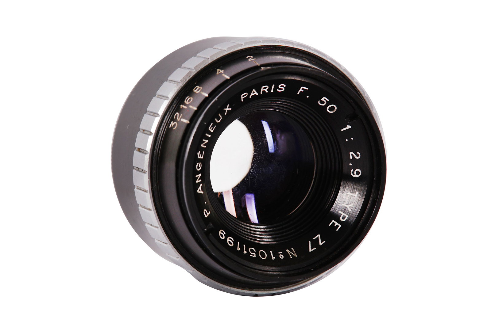 A P. Angenieux Paris 50mm f/2.9 Type Z7 Enlarger Lens: A P. Angenieux Paris 50mm f/2.9 Type Z7 Enlarger Lens Serial No: 1051199 Body: G - Aperture ring very stiff Optics: F - cleaning marks