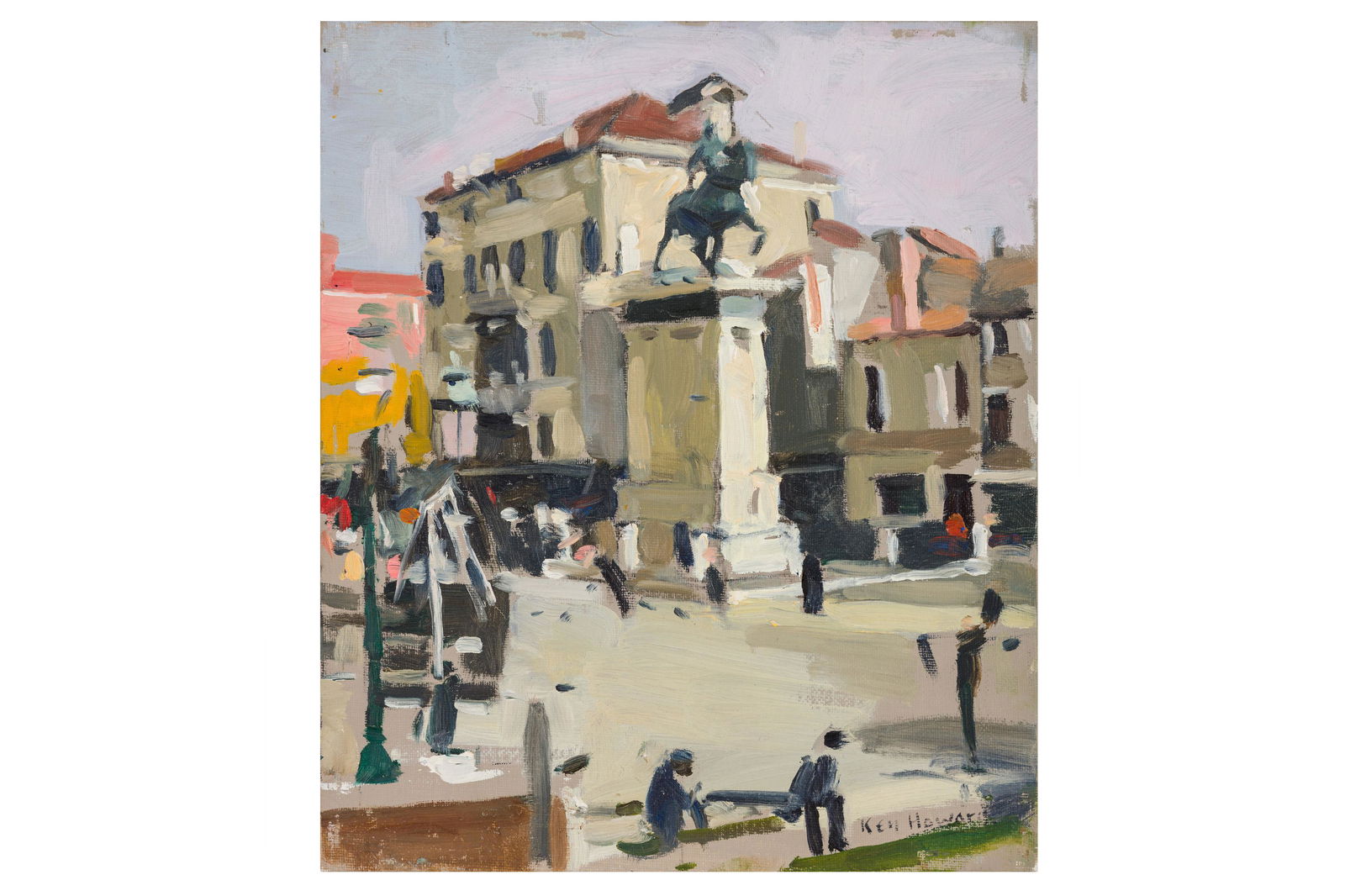 KEN HOWARD, R.A. (BRITISH, 1932-2022): KEN HOWARD, R.A. (BRITISH, 1932-2022) Campo in Venice signed 'Ken Howard' (lower right)oil on canvas board30.5 x 25.3 cm. (12 x 10 in.)(unframed)ARR