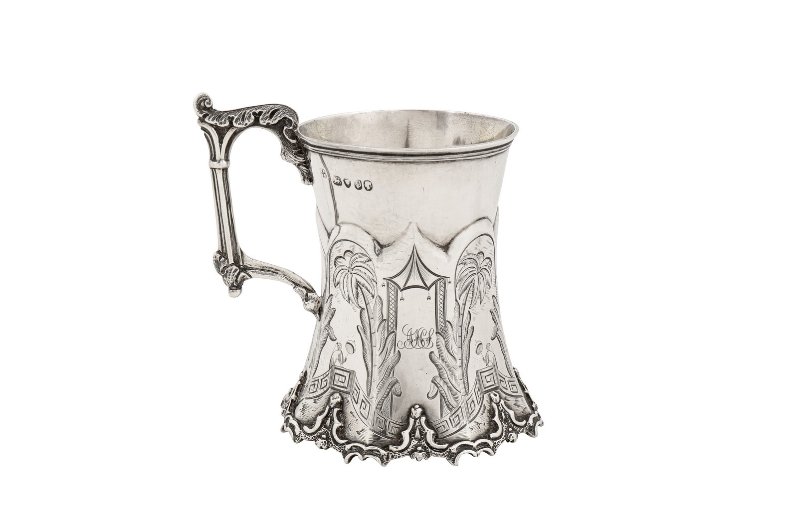 A Victorian sterling silver christening mug, London 1850 by Samuel Hayne and Dudley Cater (1 of 4)