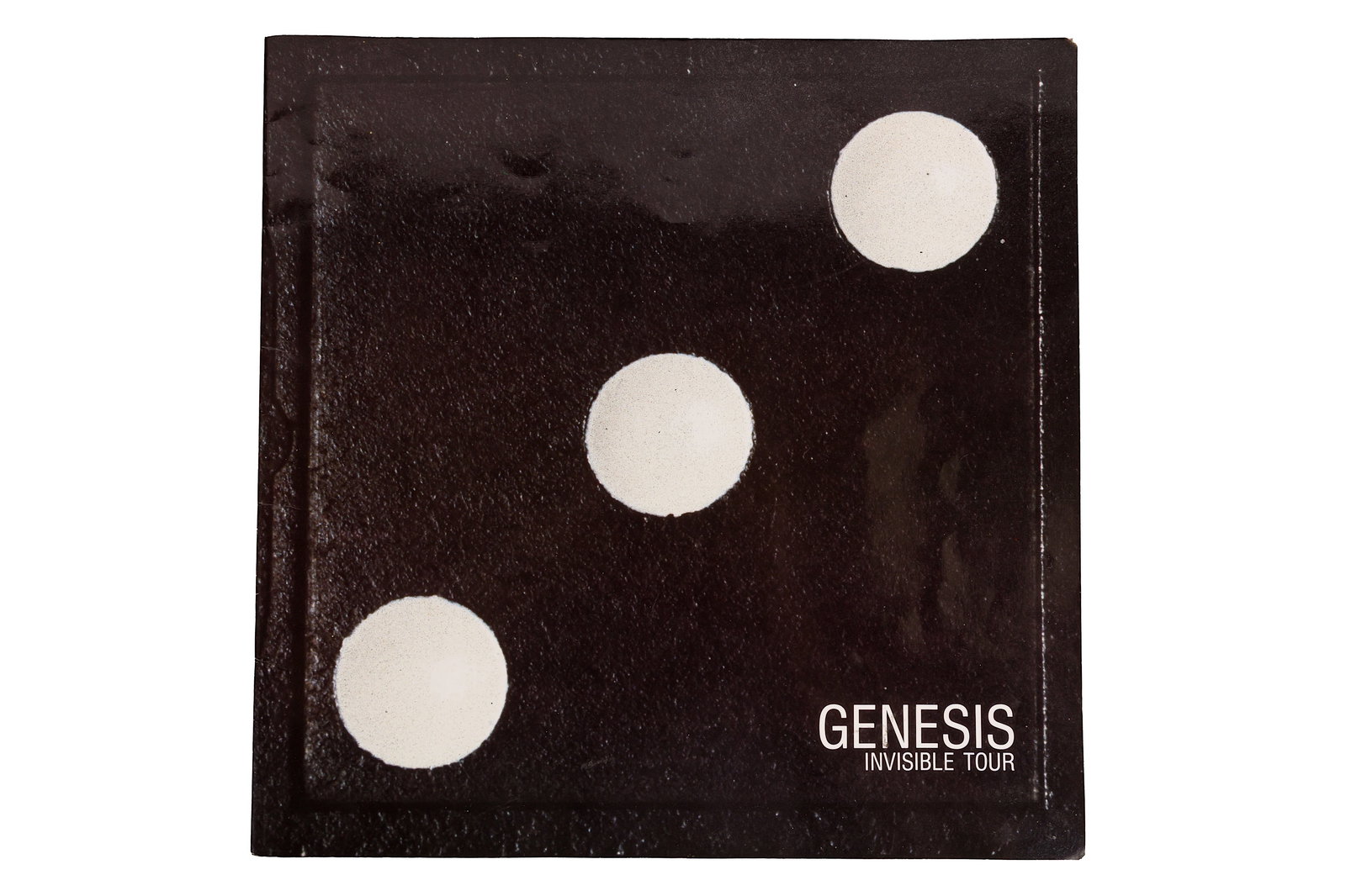 Genesis: Genesis Souvenir programme of the Invisible Tour (1986), signed in black felt tip by Phil Collins, Tony Banks, Mike Rutherford, Daryl Stuermer and Chester Thompson on their individual photographs, ori