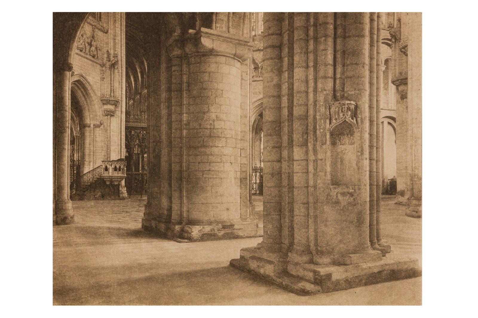 Frederick H. Evans (1853-1943): Frederick H. Evans (1853-1943) ELY CATHEDRAL: ACROSS NAVE AND OCTAGON, negative 1897. Photogravure, printed c.1903, originally published as part of Camera Work No.4, image size 148 x 188mm, double-mou