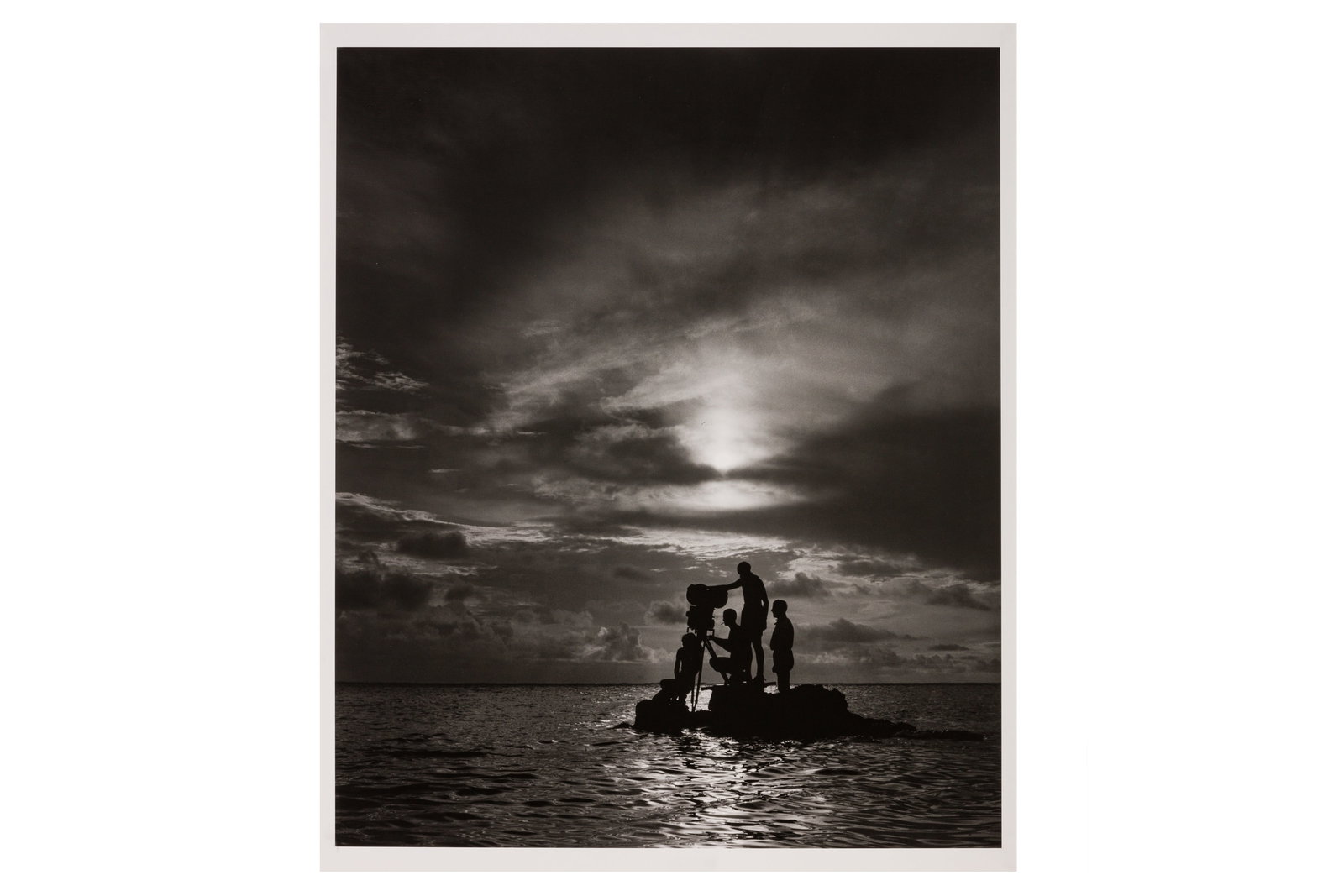 Cornel Lucas (1920-2012): Cornel Lucas (1920-2012) OSCAR AWARD-WINNING CAMERAMEN ON ROCK, (Arthur Ibbetson, John Alcott and Geoffrey Unsworth),1948. silver gelatin print, printed later image size 575 x 480mm, sheet size 610 x