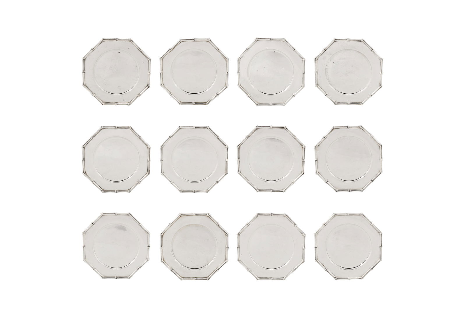 A set of twelve American sterling silver dinner plates, New York circa 1970 by Tiffany and Co (1 of 7)