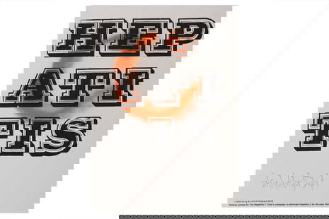 § BEN EINE (BRITISH B. 1970) No Reserve: BEN EINE (BRITISH B. 1970)Hepatitis C. (orange)2019signed and dated in pencilspray paint with screen print overlayfrom the unnumbered open editionsheet 30 x 42cmunframedARR<