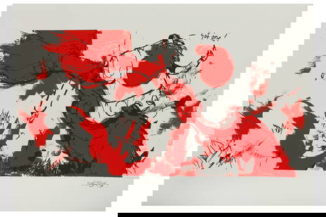 § MR JAGO (BRITISH B. 1972) No Reserve: MR JAGO (BRITISH B. 1972)She Said2008signed and numbered 43/140 in pencillithograph in colours on papersheet 42 x 59.2 cmunframedARR